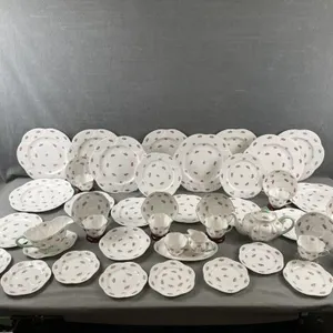 Shelley "Rosebud" Dish Set with Teapot