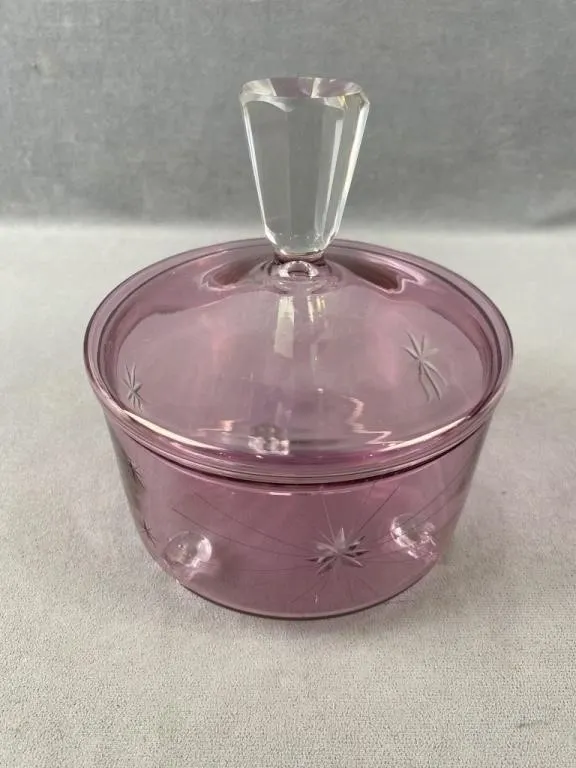 Purple Glass Candy Dish