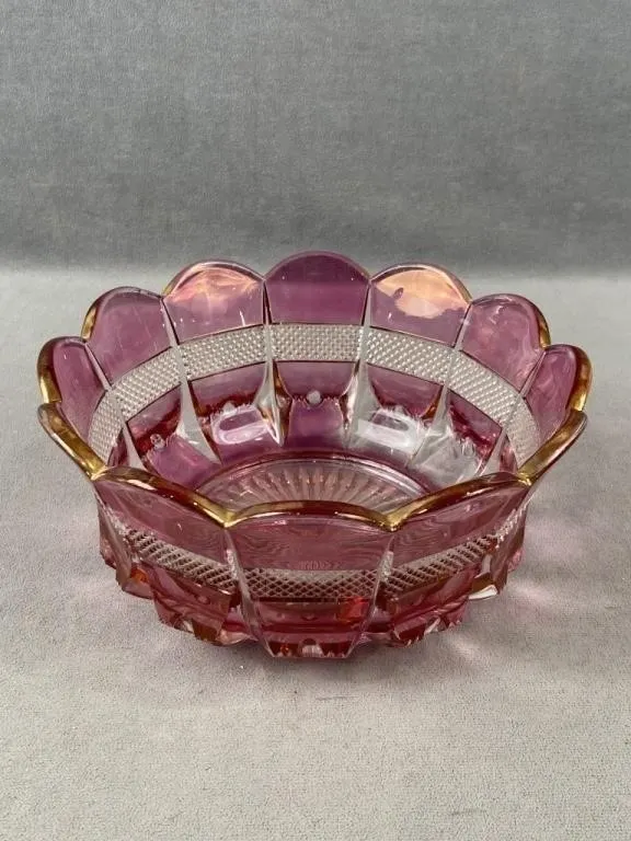 Cranberry Glass Bowl