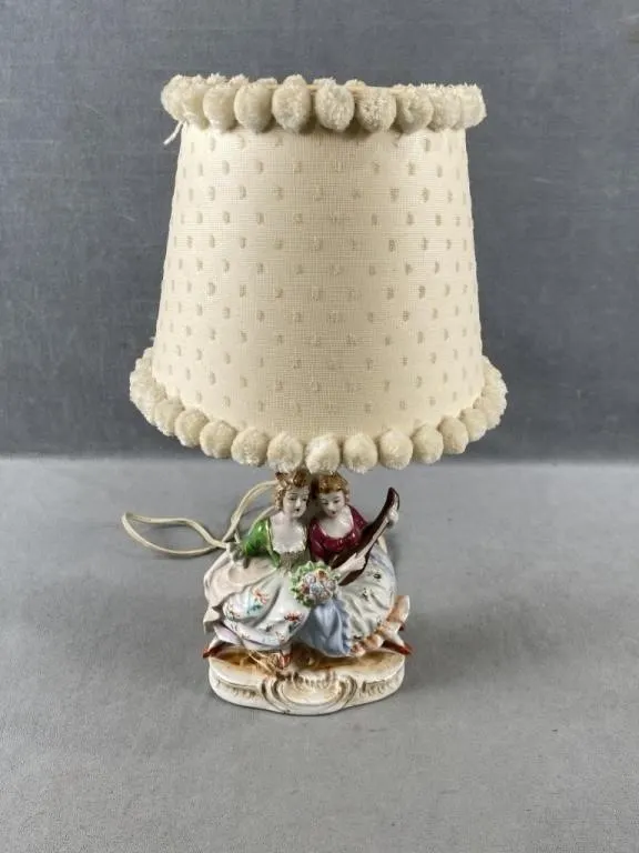 Porcelain Figurine Table Lamp