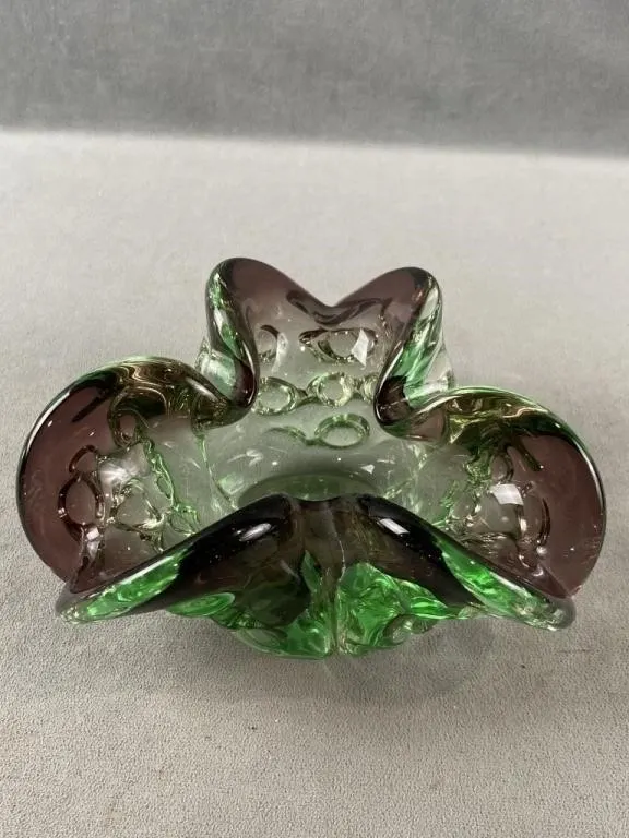 Green Art Glass Bowl