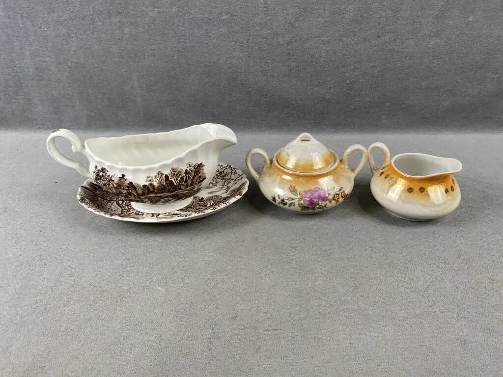 Johnson Brothers Gravy Bowl and Plate