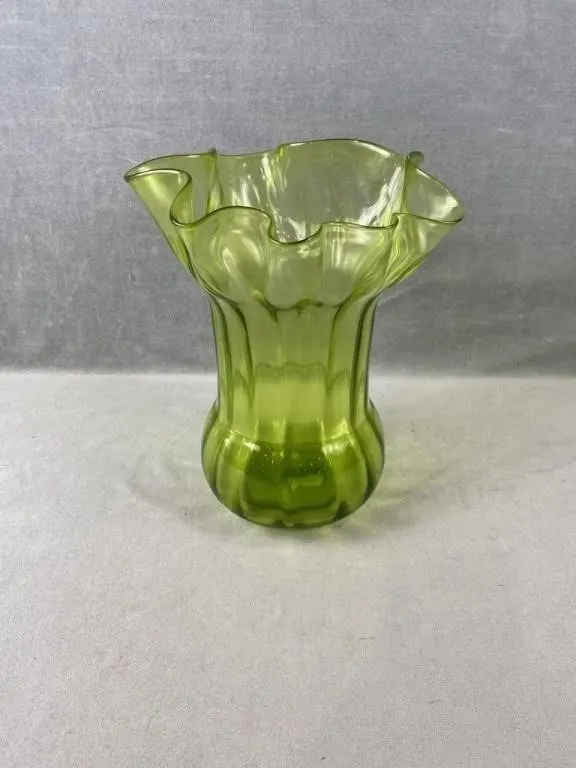 Green Glass Vase
