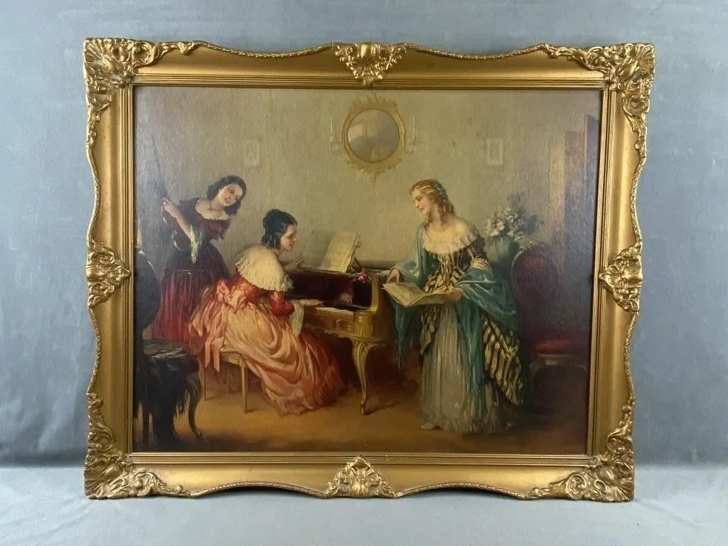 3 Ladies Playing The Piano By L.Jambor