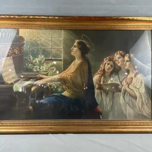 Angel Playing The Piano Print