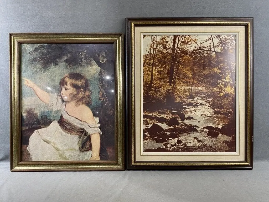 River & Little Girl Print