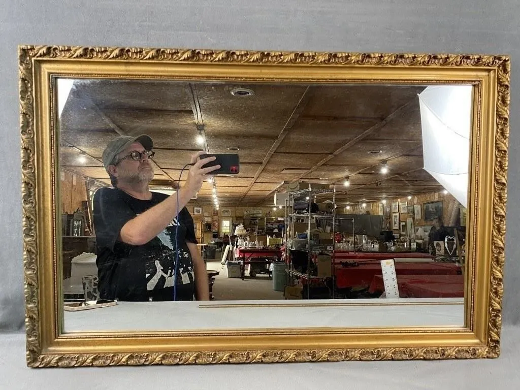 Gold Toned Framed Mirror