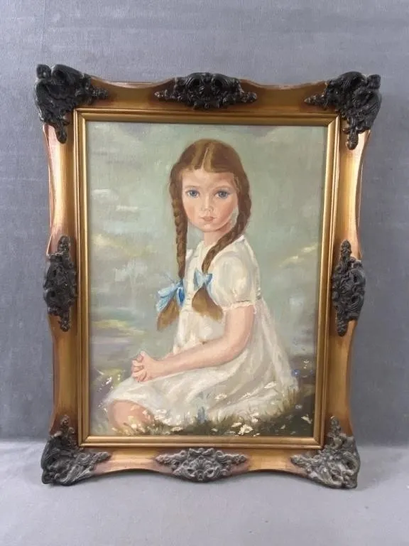 Framed Girl Painting
