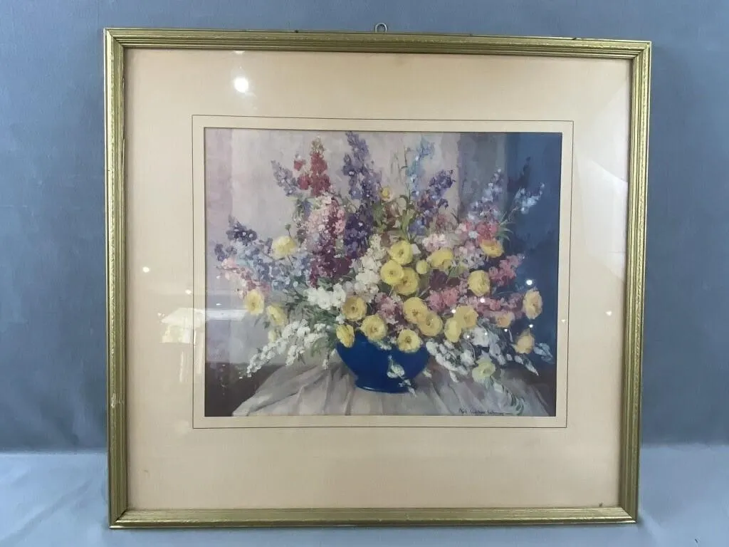 Flower Arrangement Print by Nell Walker Warner