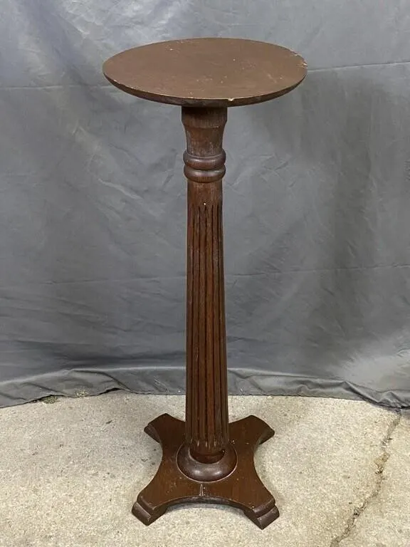 Wooden Pedestal Plant Stand