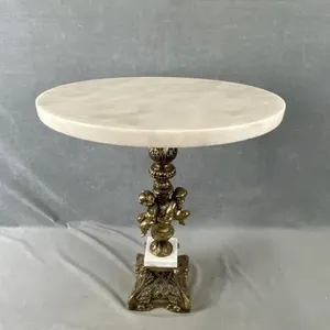 Cherub Marble Top Side Table