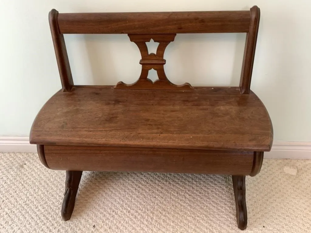 Wooden Bench with Drawer