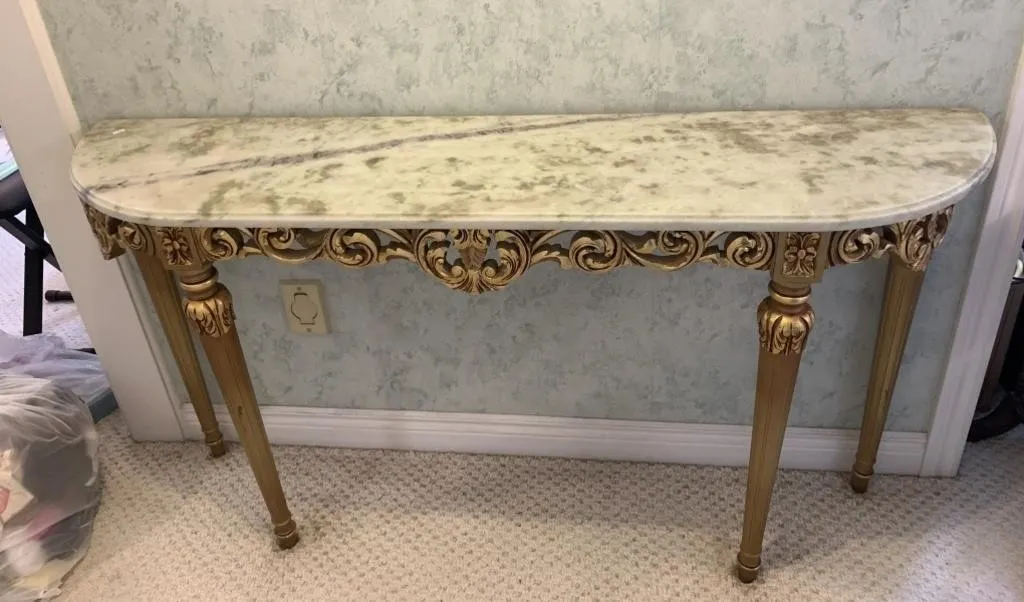 Marble Top Hall Table