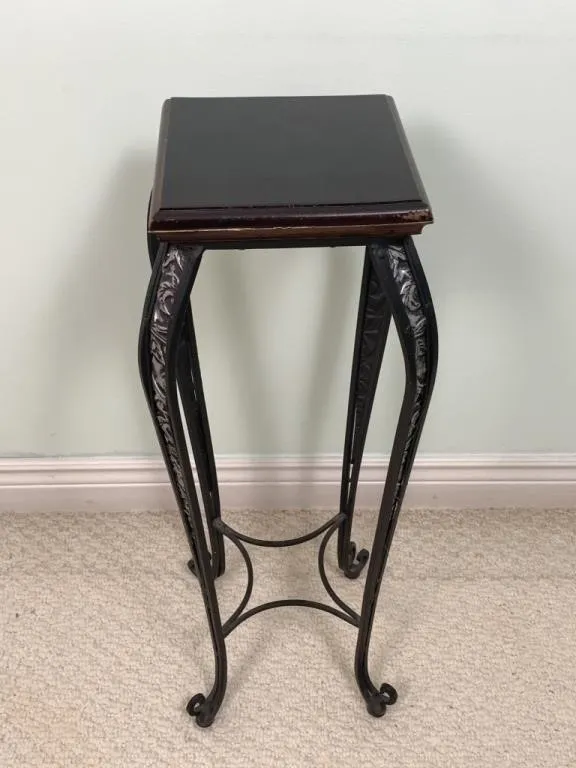 Wood Top Plant Stand