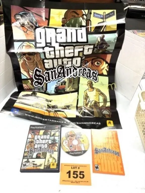 PLAYSTATION 2 GRAND THEFT AUTO SAN ANDREAS W POSTR
