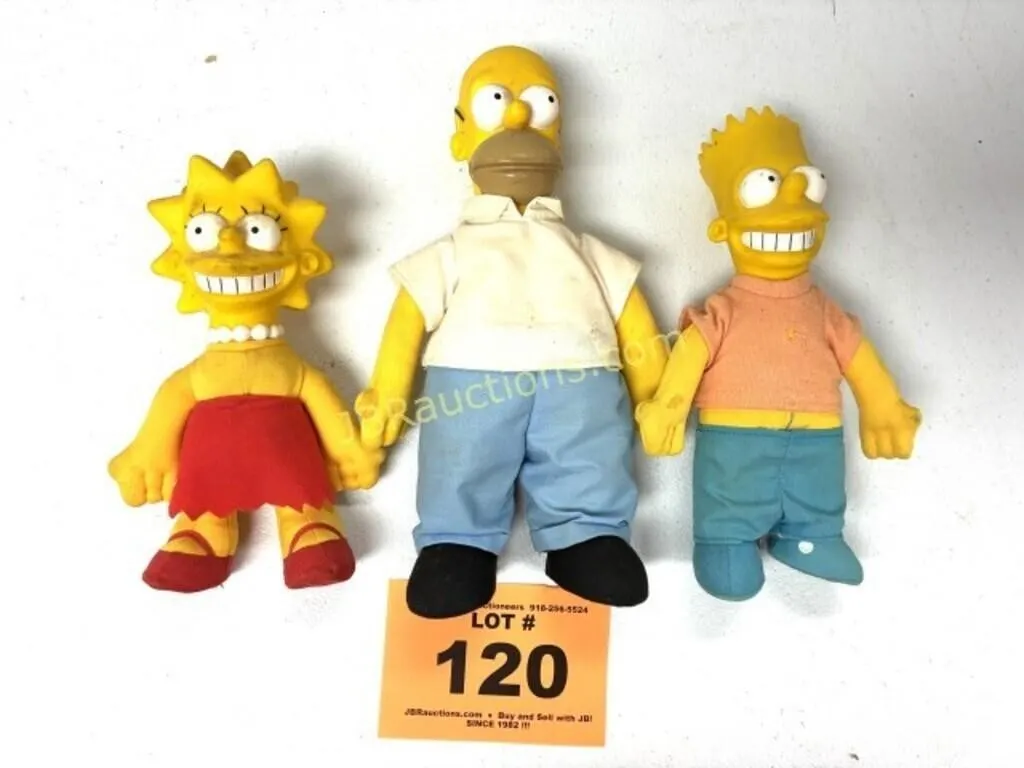 THE SIMPSONS PLASTIC HEAD DOLLS