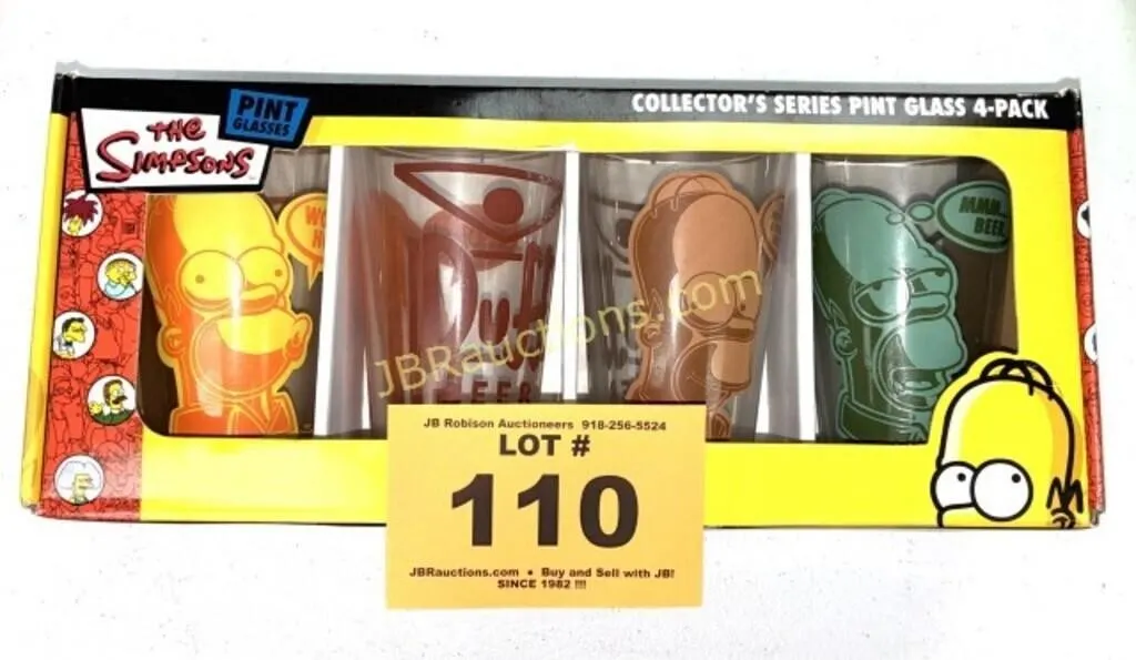 THE SIMPSONS PINT GLASS SET 2008