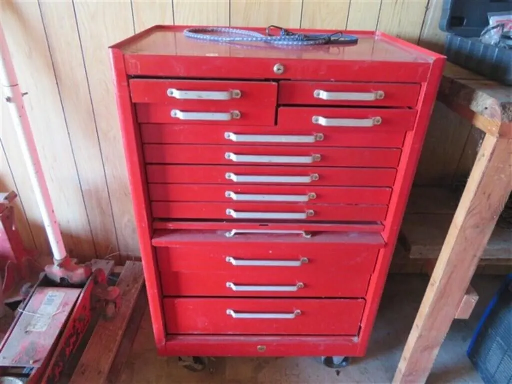 Metal Tool Box on Rollers