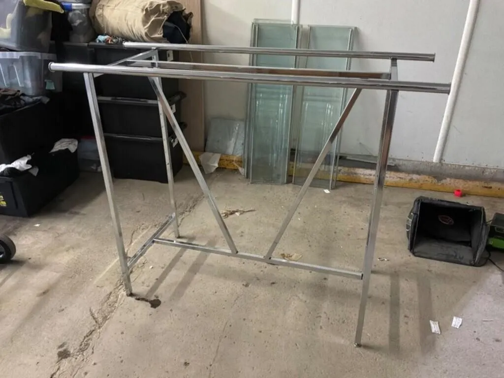 Chrome Garment Display Rack 48in W x 47in H