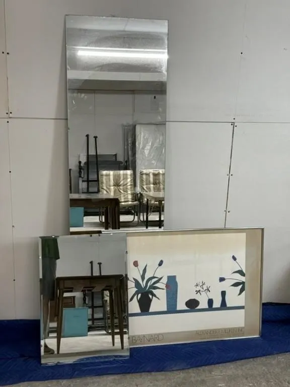 Ed Baynard Artwork & 2 Mirrors (Lot of 3)