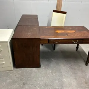 3pc Brown Cherry Desk, File Cabinet & Chair