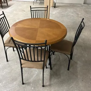 5pc Round Dining Set - Table & 4 Chairs