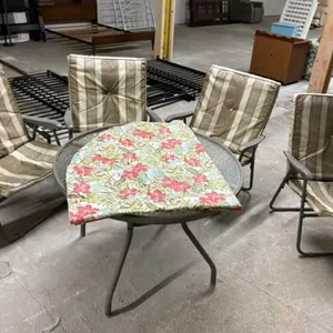 Patio Table & 4 Chairs - 5pc Set