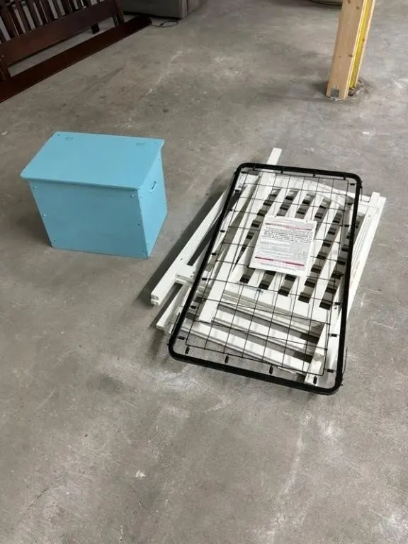 Graco Crib Parts & Wooden Storage Chest (2)