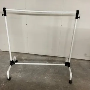 Adjustable Rolling Garment Rack 39in