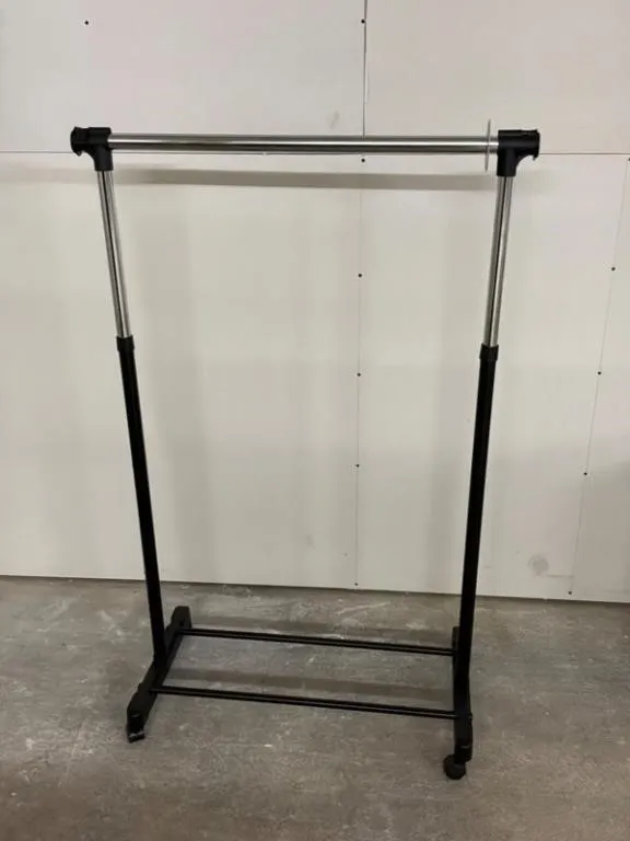 Rolling Garment Rack - Adjustable Height