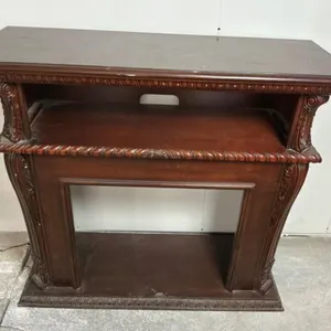 Ornate Carved Wood Fireplace Mantel
