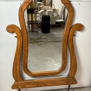 Ornate Wood-Framed Wall Mirror 32 x 45