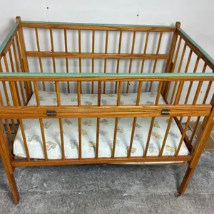 Wooden Port-a-Crib with Mattress