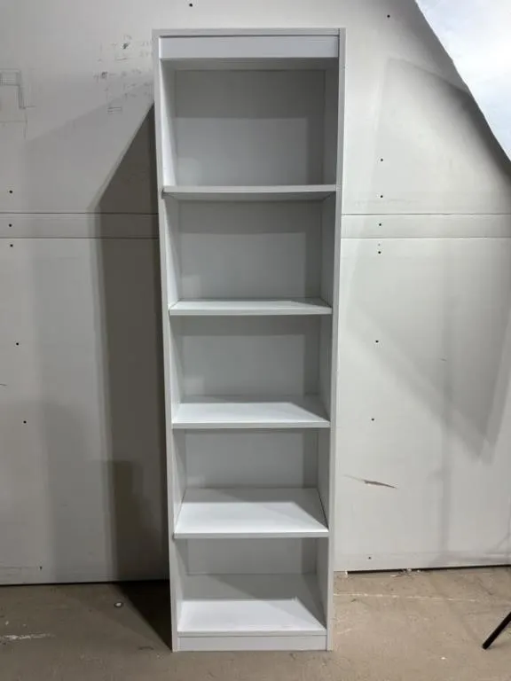 White 69in Tall Open Shelving Unit