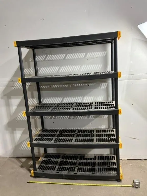 5-Tier Plastic Shelving Unit 40in x 70in