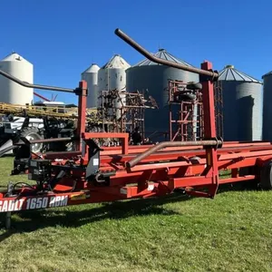 Bourgault 1650 RBM double arm rnd bale picker, S/N 38104BM-36