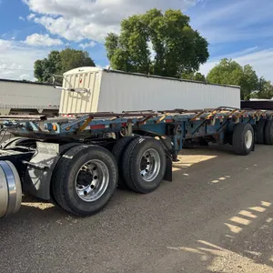 45' Triaxle flatbed hay trailer