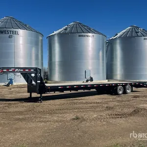2015 PJ Trailers 36 ft T/A Gooseneck DRW Flatbed Trailer