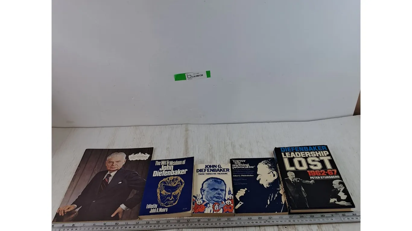 (4) John Diefenbaker Books, 80 Year Commemorative Birthday Magazine