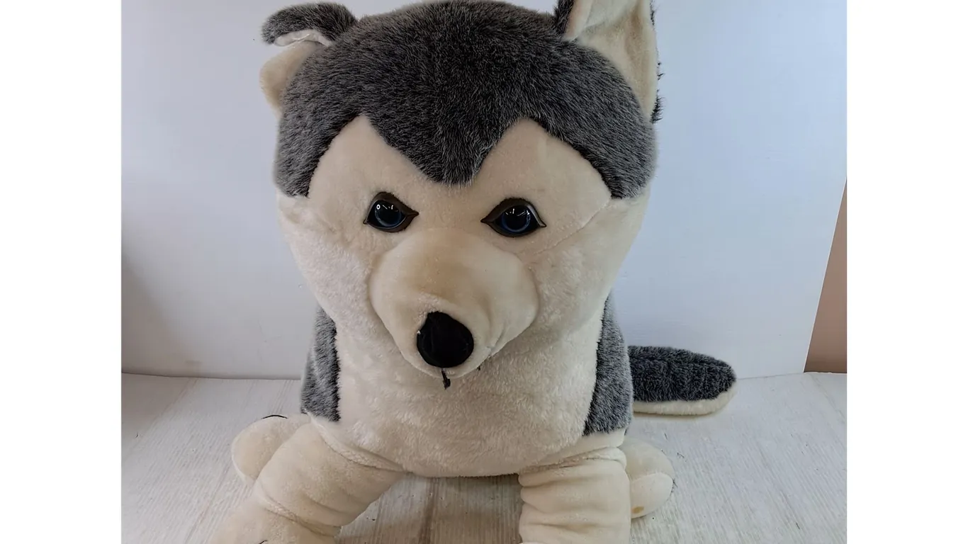 Large Stuffed Husky Dog Toy, Pickup Only