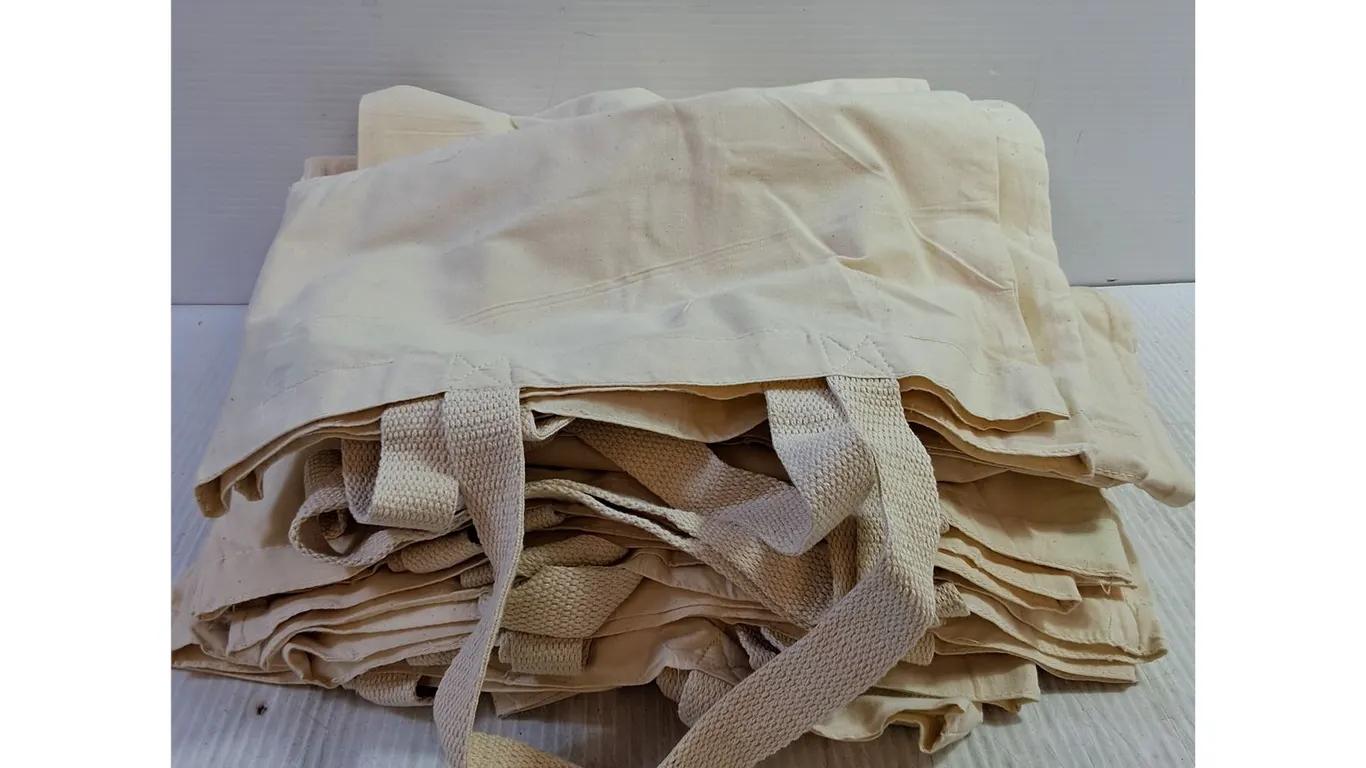 Stack of Blank Tote Bags