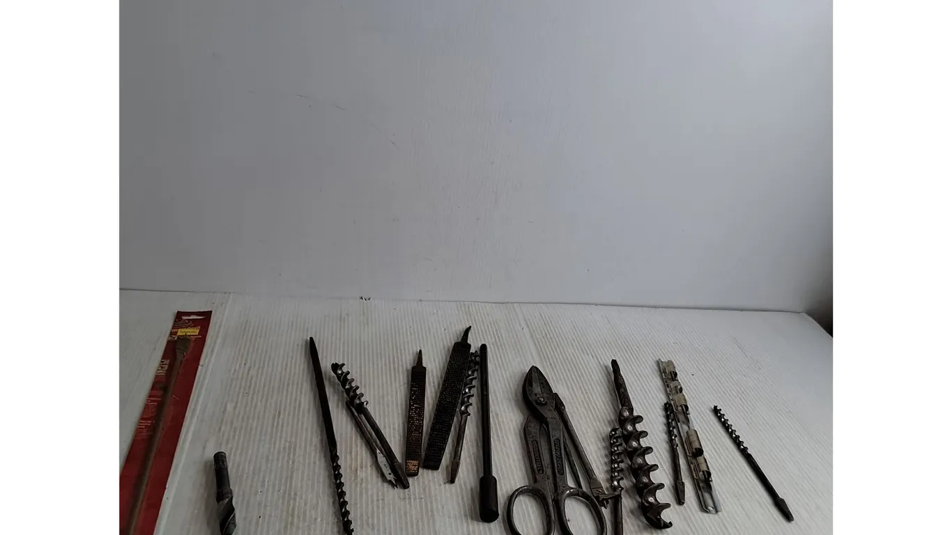 Assorted Files, Drill Bits, Tin Snips, Misc