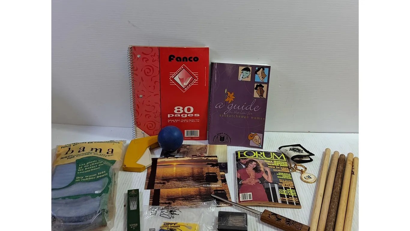 Nails, Book/Magazine, Drumsticks, Tagging Gun, Etc