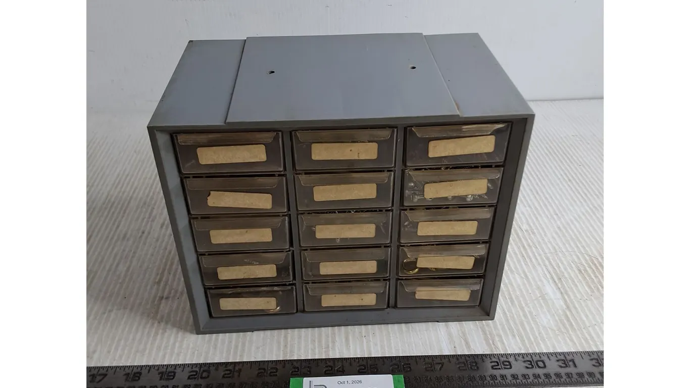 Gray Parts Cabinet & Hardware - 10x7x8"