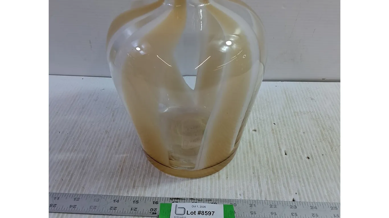 Handmade Glass Caramel Vase