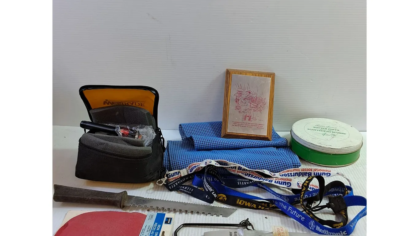 Emergency Kit, Bread Knife, Lanyards, Etc