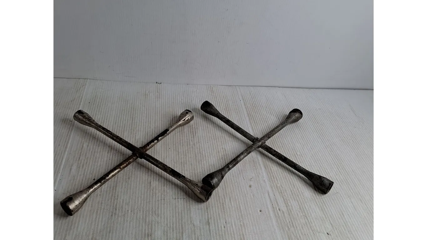 (2) Vintage 4-Way Lug Wrench