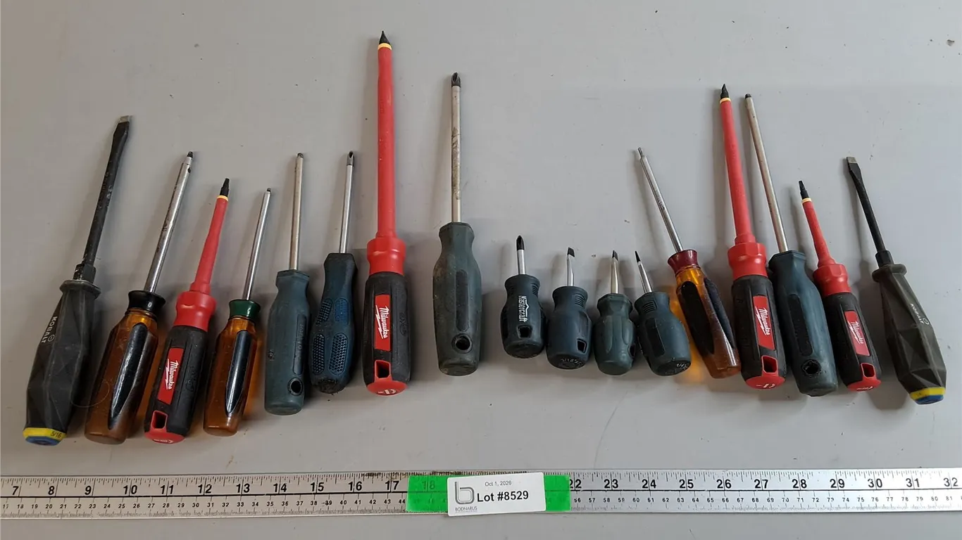 Screwdrivers- Milwaukee, Kobalt, Mastercraft, Misc.