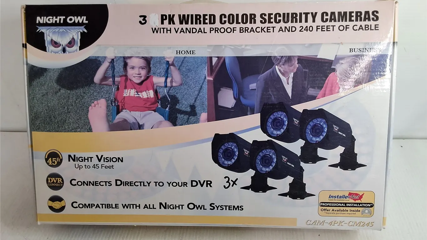(3) Security Cameras- Consigner States Working