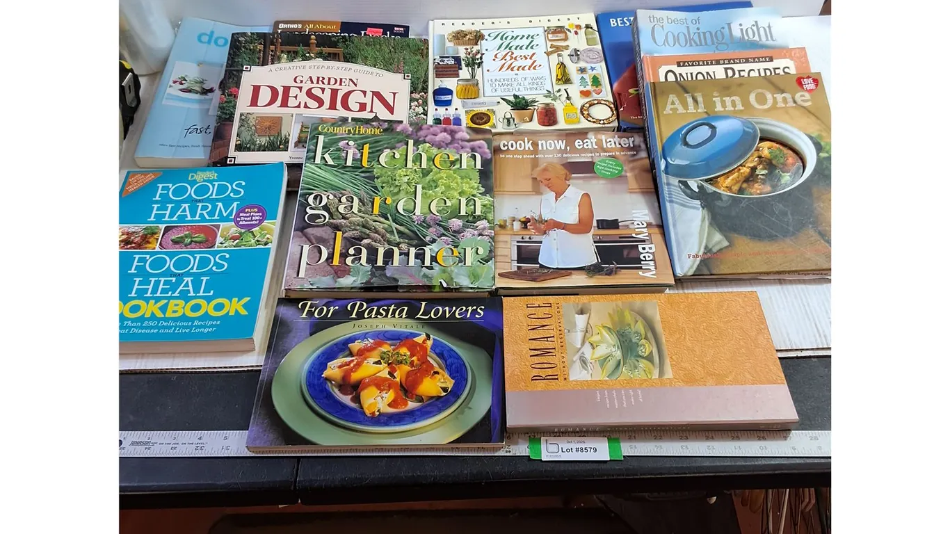 (13) Cookbooks & Garden Books